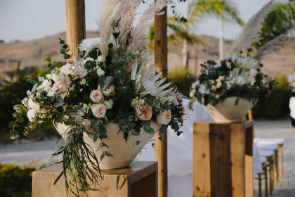 Bohemian Wedding with Proteas and David Austin Roses
